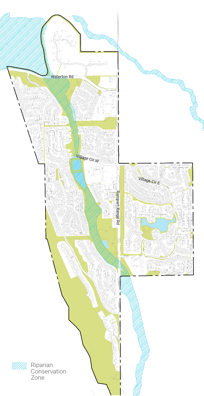 riparian conservation zone analysis map